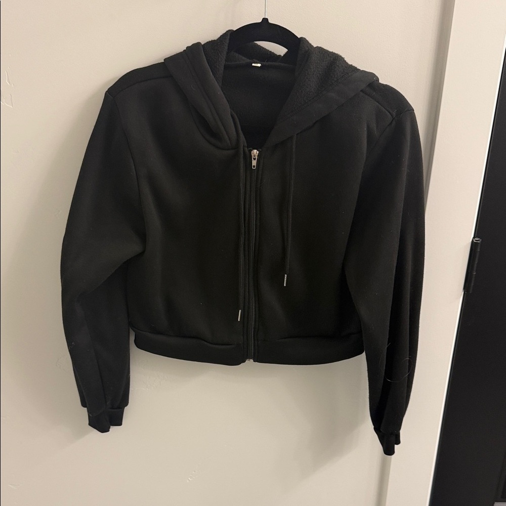 Black Women's Cropped Hoodie